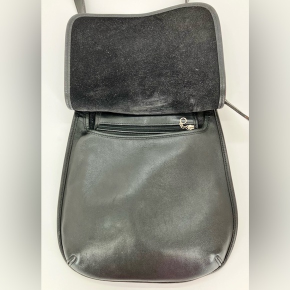 Vintage COACH Black #9135 Small Hippie Flap with Nickel Hardware - Picture 10 of 13